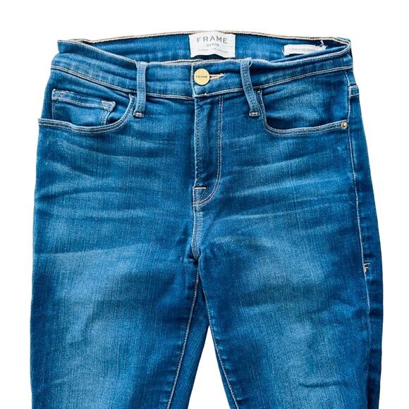 FRAME Denim Le Skinny De Jeanne Size 26 High Rise 7/8 Ankle Denim Stretch - Picture 4 of 7